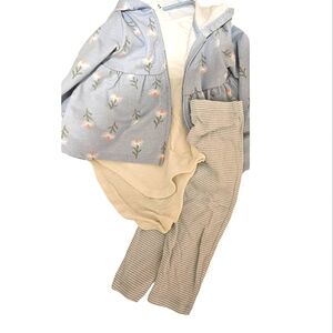 Carter's Soft Blue Baby Outfit 3 Pices 18 Months